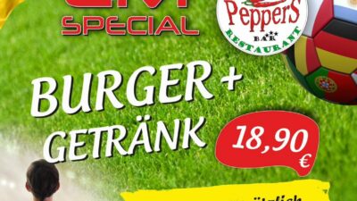 Peppers Regensburg Fußball EM Burger Special